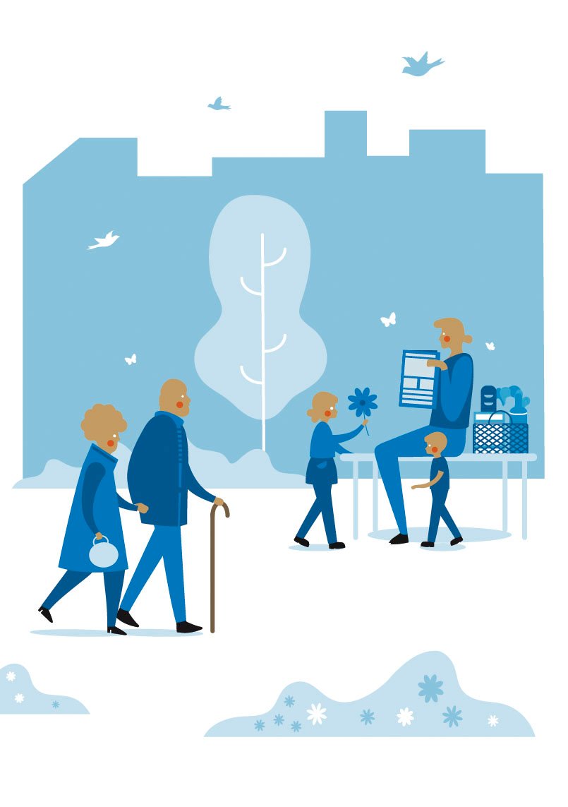 ilustracion de Alicia Rocha Novoa para el proyecto Ponteareas, o teu fogar